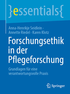 cover image of Forschungsethik in der Pflegeforschung